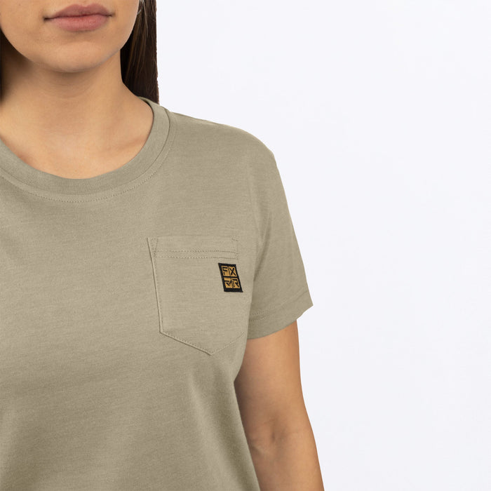 FXR Work Pocket Women's Premium Boyfriend T-shirt in Stone