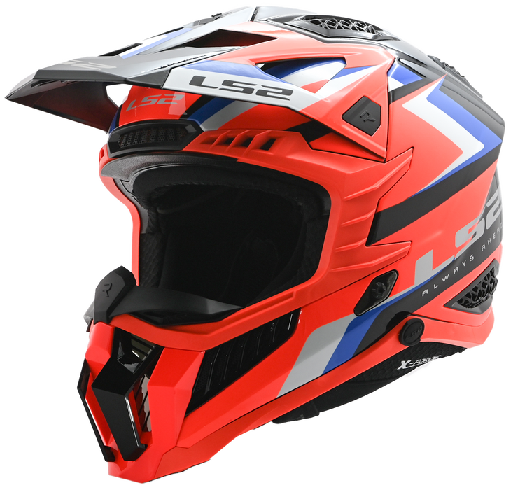 LS2 X-FORCE SPRINT HELMET 2026 in Black/Orange/Blue/White