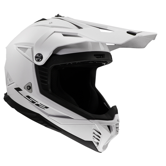LS2 GATE II SOLID HELMET 2026 in Glossy White