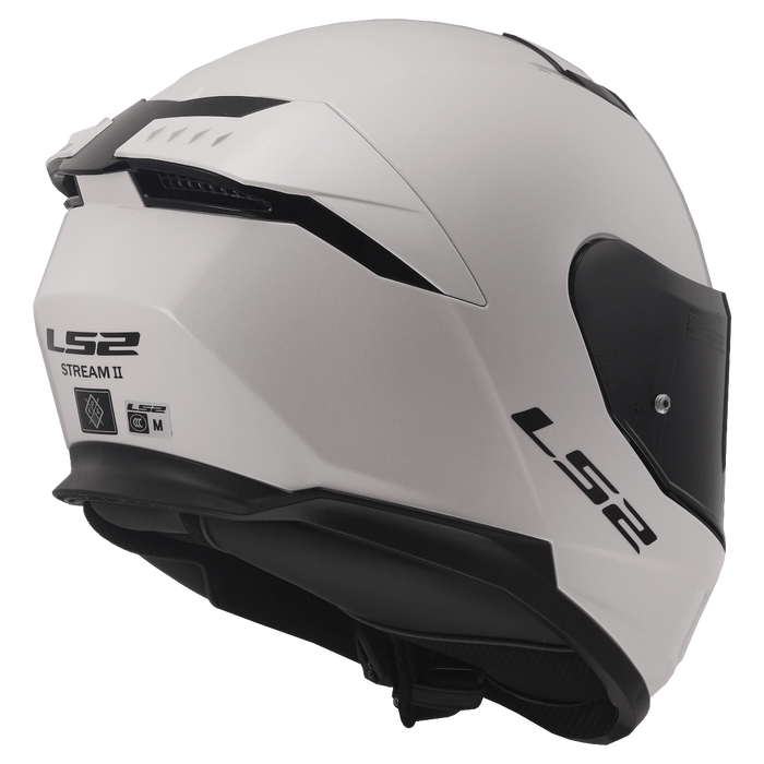 LS2 STREAM II SOLID HELMET 2026 in Glossy White
