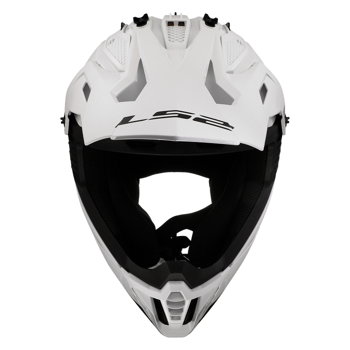 LS2 GATE II SOLID HELMET 2026 in Glossy White