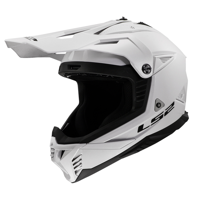 LS2 GATE II SOLID HELMET 2026 in Glossy White