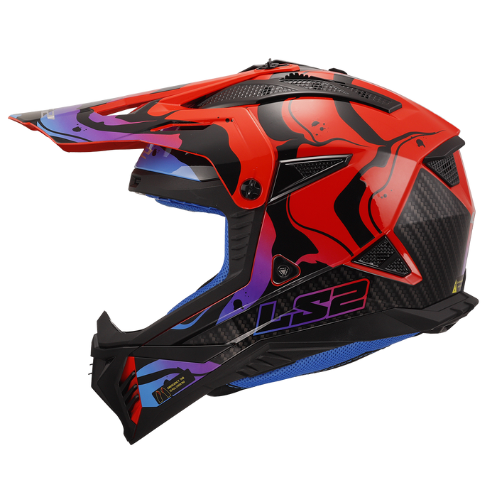 LS2 GATE II WASH HELMET 2026 in  Red/Blue/Purple