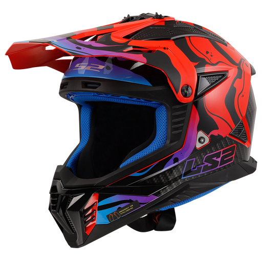 LS2 GATE II WASH HELMET 2026 in  Red/Blue/Purple