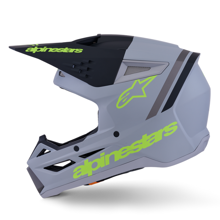 ALPINESTARS SM3 SUPERTECH RADIUM HELMET 2026 in Gray/Black/Fluo Yellow