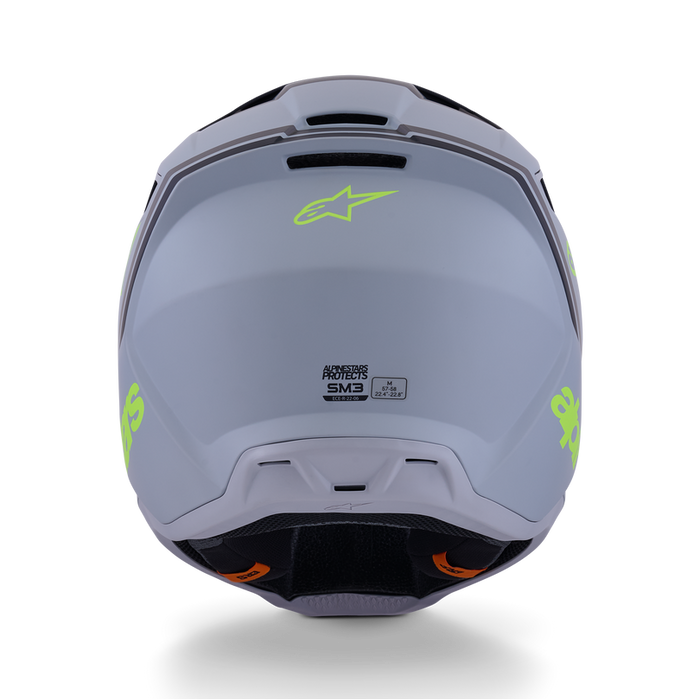 ALPINESTARS SM3 SUPERTECH RADIUM HELMET 2026 in Gray/Black/Fluo Yellow