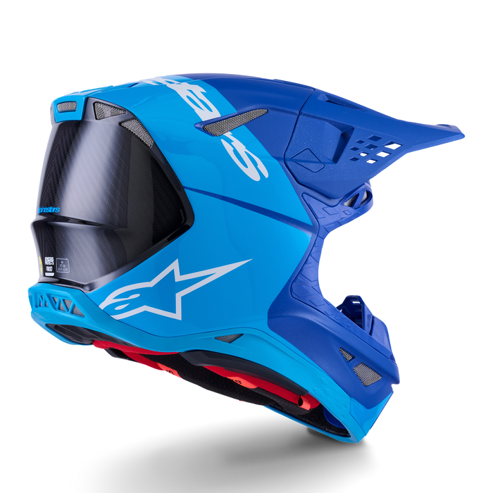 ALPINESTARS Supertech M10 Flood Helmet in Blue/Black Carbon