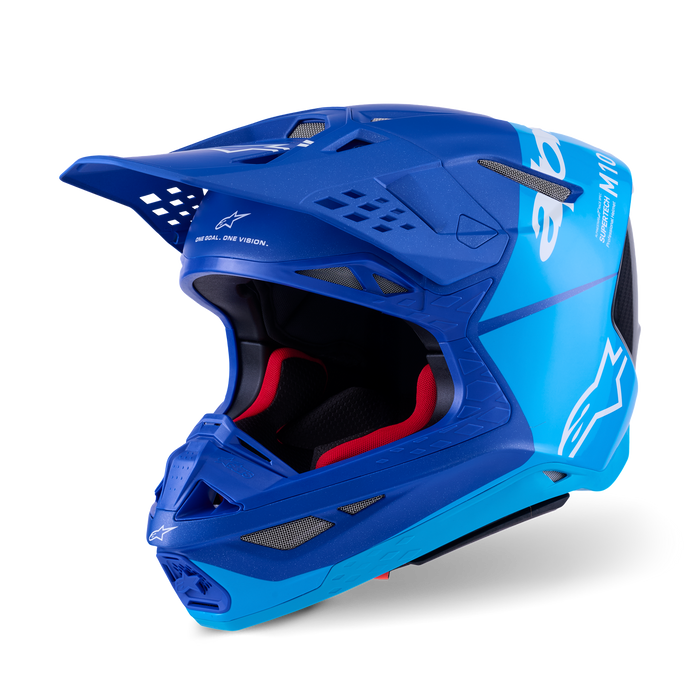 ALPINESTARS Supertech M10 Flood Helmet in Blue/Black Carbon