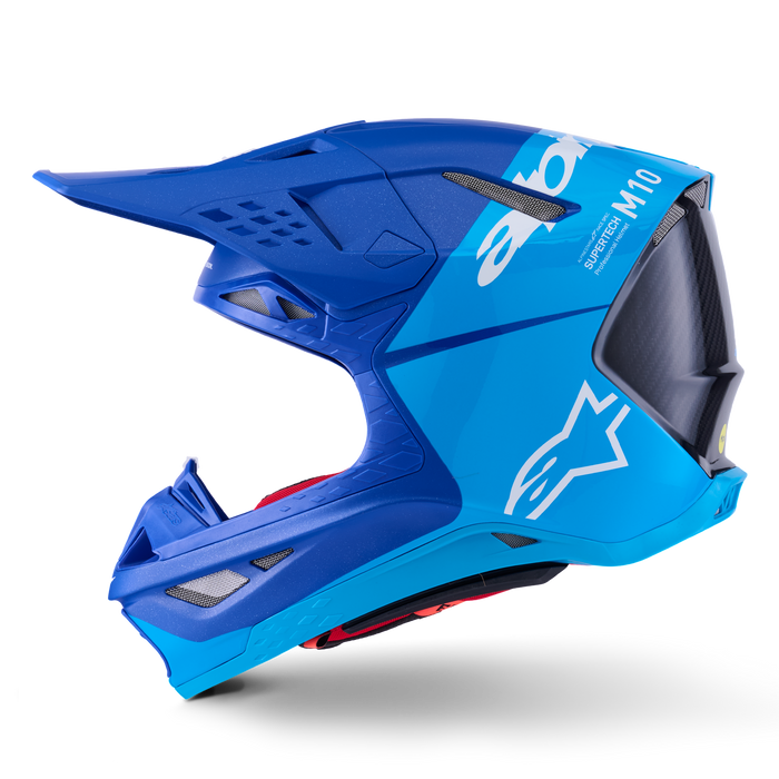 ALPINESTARS Supertech M10 Flood Helmet in Blue/Black Carbon