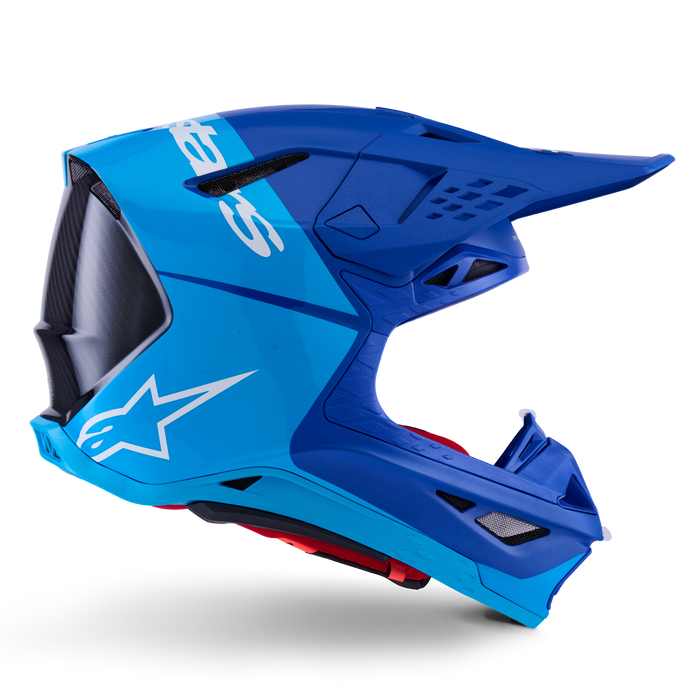 ALPINESTARS Supertech M10 Flood Helmet in Blue/Black Carbon
