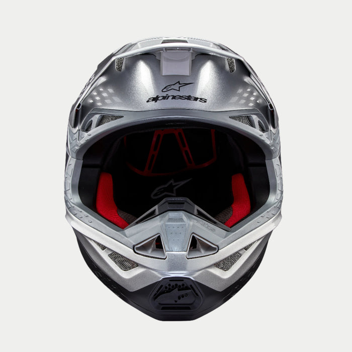 ALPINESTARS Supertech M10 Flood Helmet in Silver/Black/Fluo Orange Matte & Glossy