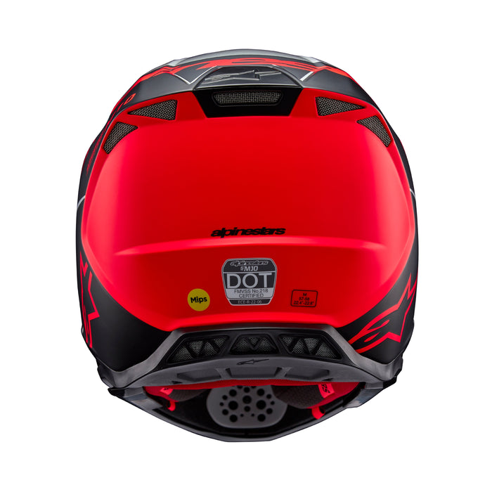 ALPINESTARS Supertech M10 Flood Helmet in Silver/Black/Fluo Orange Matte & Glossy