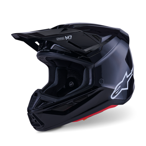ALPINESTARS S-M7 SOLID HELMET 2026 in Black Glossy
