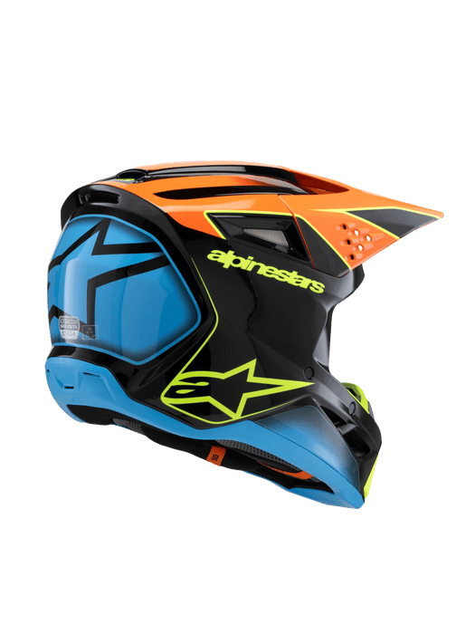 ALPINESTARS SM-3 Fray Youtth Helmet 2025 in Gloss Black/Orange/Fluo Yellow