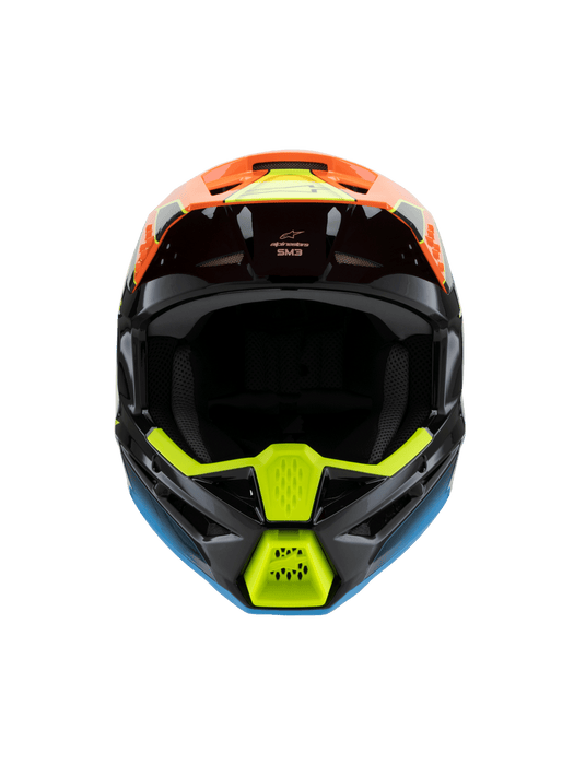 ALPINESTARS SM-3 Fray Youtth Helmet 2025 in Gloss Black/Orange/Fluo Yellow
