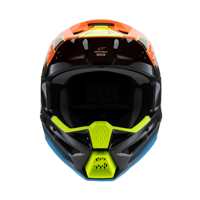 ALPINESTARS SM-3 Fray Youtth Helmet 2025 in Gloss Black/Orange/Fluo Yellow