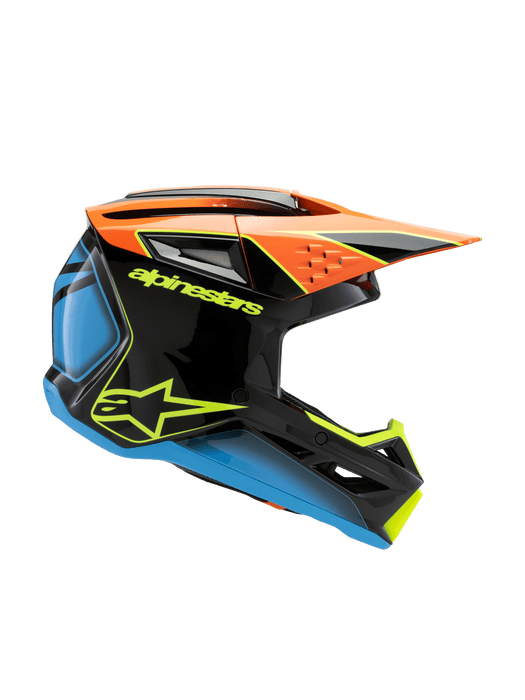 ALPINESTARS SM-3 Fray Youtth Helmet 2025 in Gloss Black/Orange/Fluo Yellow
