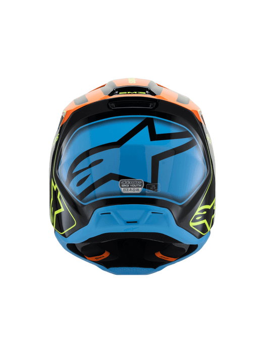 ALPINESTARS SM-3 Fray Youtth Helmet 2025 in Gloss Black/Orange/Fluo Yellow