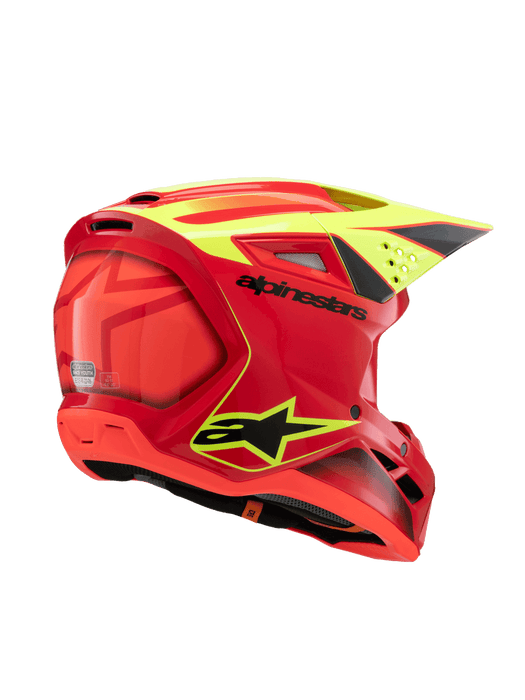 ALPINESTARS SM-3 Fray Youtth Helmet 2025 in Gloss Red/Fluo Yellow/Black