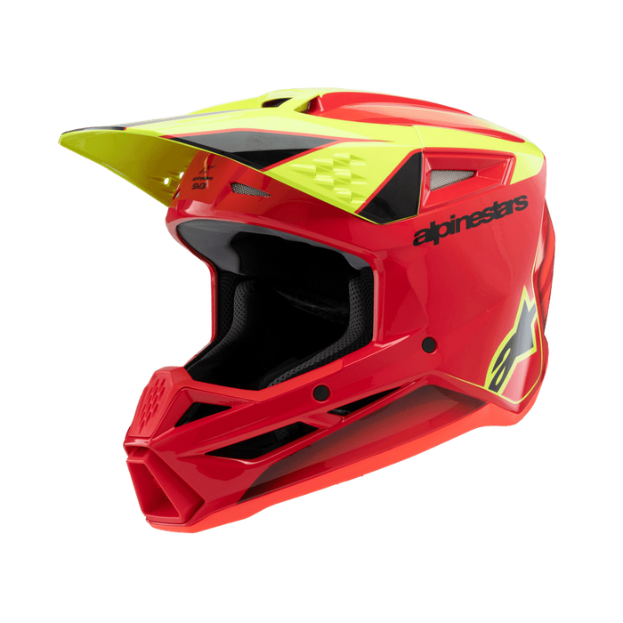 ALPINESTARS SM-3 Fray Youtth Helmet 2025 in Gloss Red/Fluo Yellow/Black