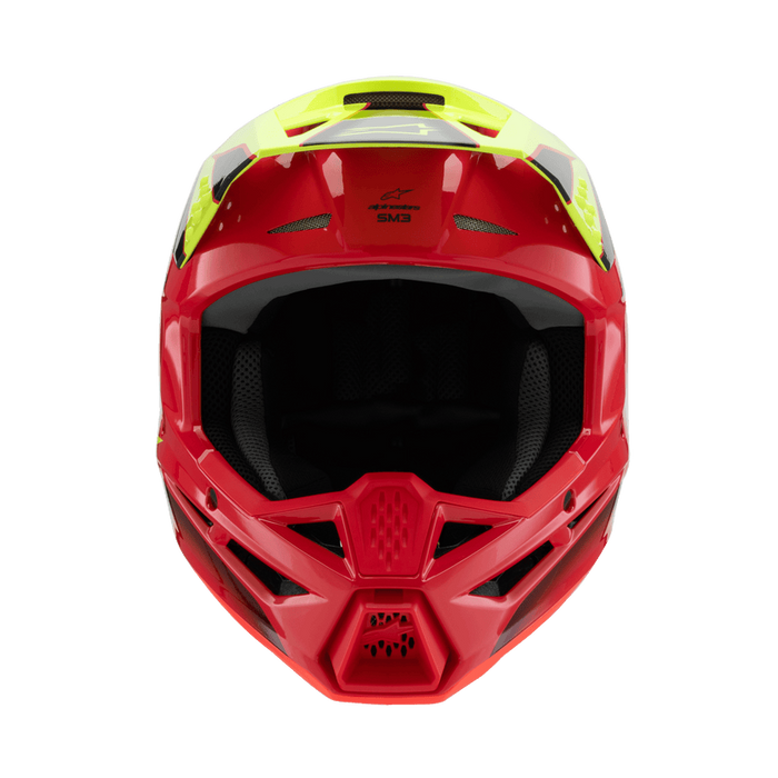 ALPINESTARS SM-3 Fray Youtth Helmet 2025 in Gloss Red/Fluo Yellow/Black