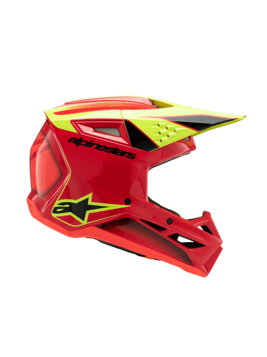 ALPINESTARS SM-3 Fray Youtth Helmet 2025 in Gloss Red/Fluo Yellow/Black
