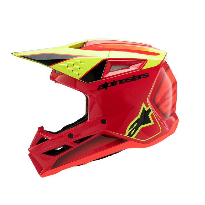 ALPINESTARS SM-3 Fray Youtth Helmet 2025 in Gloss Red/Fluo Yellow/Black