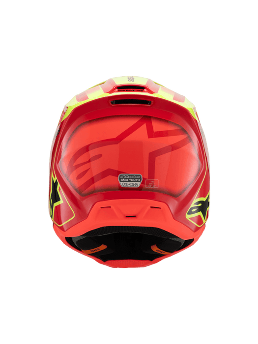 ALPINESTARS SM-3 Fray Youtth Helmet 2025 in Gloss Red/Fluo Yellow/Black