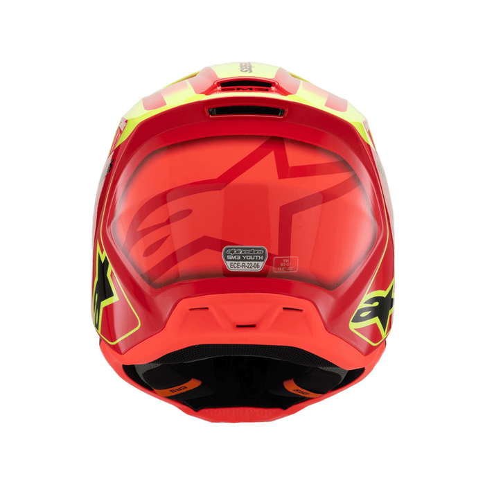 ALPINESTARS SM-3 Fray Youtth Helmet 2025 in Gloss Red/Fluo Yellow/Black