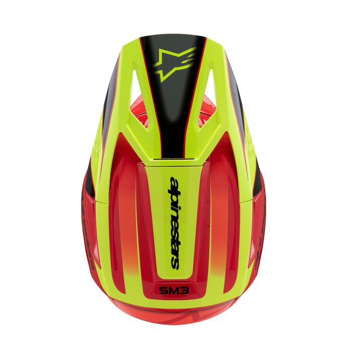 ALPINESTARS SM-3 Fray Youtth Helmet 2025 in Gloss Red/Fluo Yellow/Black