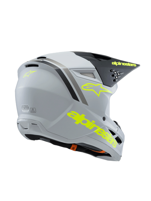 ALPINESTARS SM-3 Radium Youtth Helmet 2025 in Matte Gray/Black/Fluo Yellow