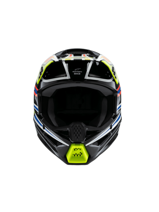 ALPINESTARS SM-3 Wurx Youtth Helmet 2025 in Gloss Black/Fluo Yellow/Blue/Red