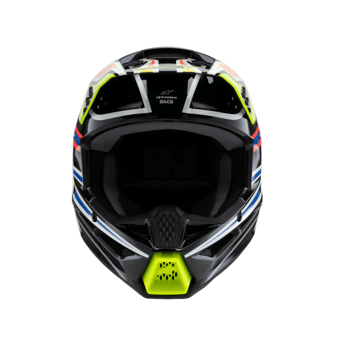 ALPINESTARS SM-3 Wurx Youtth Helmet 2025 in Gloss Black/Fluo Yellow/Blue/Red