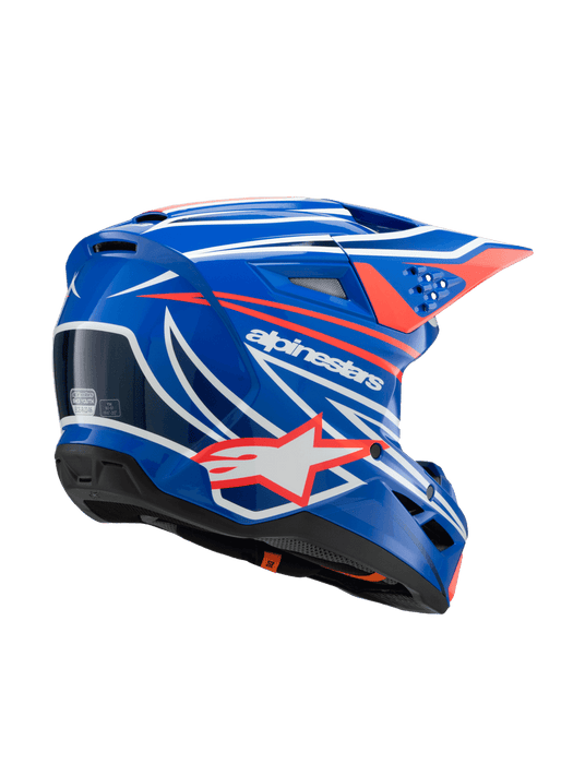 ALPINESTARS SM-3 Wurx Youtth Helmet 2025 in Gloss Blue/Red/White/Black