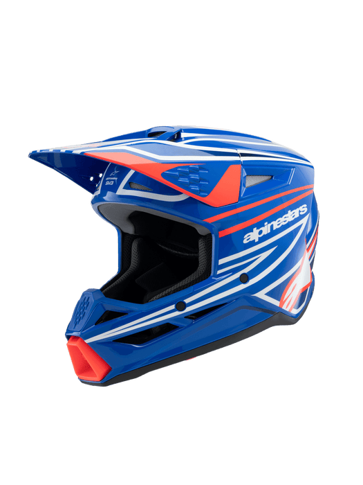 ALPINESTARS SM-3 Wurx Youtth Helmet 2025 in Gloss Blue/Red/White/Black