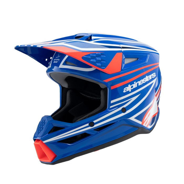 ALPINESTARS SM-3 Wurx Youtth Helmet 2025 in Gloss Blue/Red/White/Black