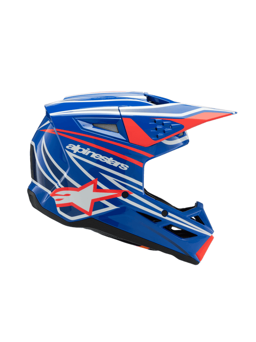 ALPINESTARS SM-3 Wurx Youtth Helmet 2025 in Gloss Blue/Red/White/Black