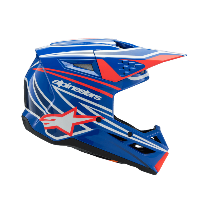ALPINESTARS SM-3 Wurx Youtth Helmet 2025 in Gloss Blue/Red/White/Black