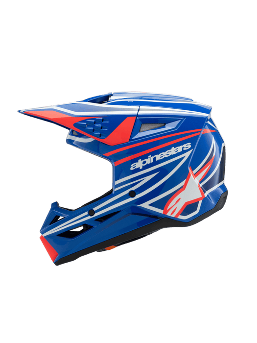 ALPINESTARS SM-3 Wurx Youtth Helmet 2025 in Gloss Blue/Red/White/Black