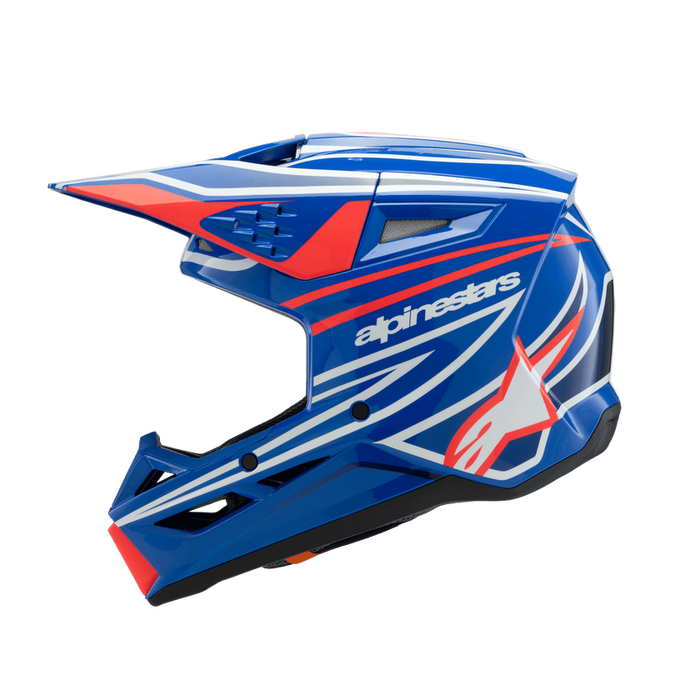 ALPINESTARS SM-3 Wurx Youtth Helmet 2025 in Gloss Blue/Red/White/Black