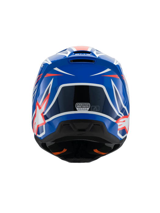 ALPINESTARS SM-3 Wurx Youtth Helmet 2025 in Gloss Blue/Red/White/Black