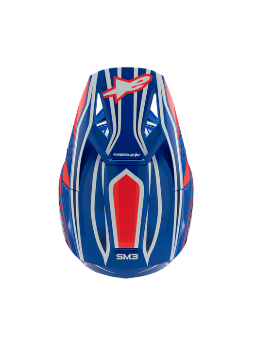 ALPINESTARS SM-3 Wurx Youtth Helmet 2025 in Gloss Blue/Red/White/Black