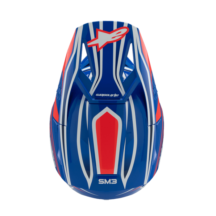 ALPINESTARS SM-3 Wurx Youtth Helmet 2025 in Gloss Blue/Red/White/Black