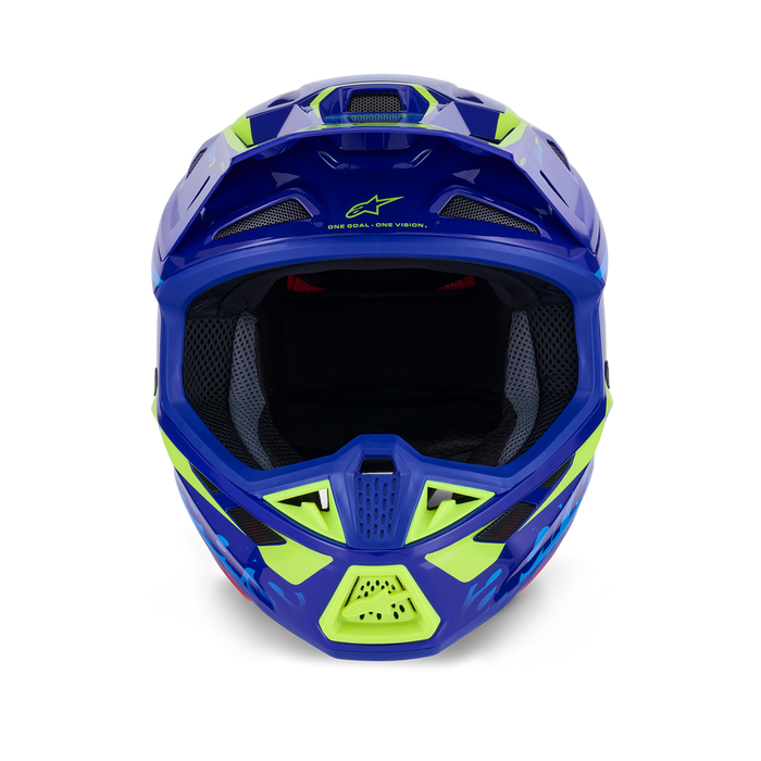 ALPINESTARS S-M7 DEED HELMET 2026 in Blue/Fluo Yellow