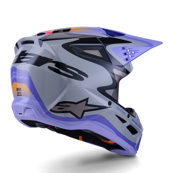 ALPINESTARS SM3 SUPERTECH JETTSON HELMET 2026 in Gray/Purple/Black