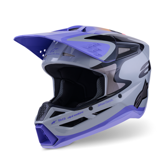 ALPINESTARS SM3 SUPERTECH JETTSON HELMET 2026 in Gray/Purple/Black