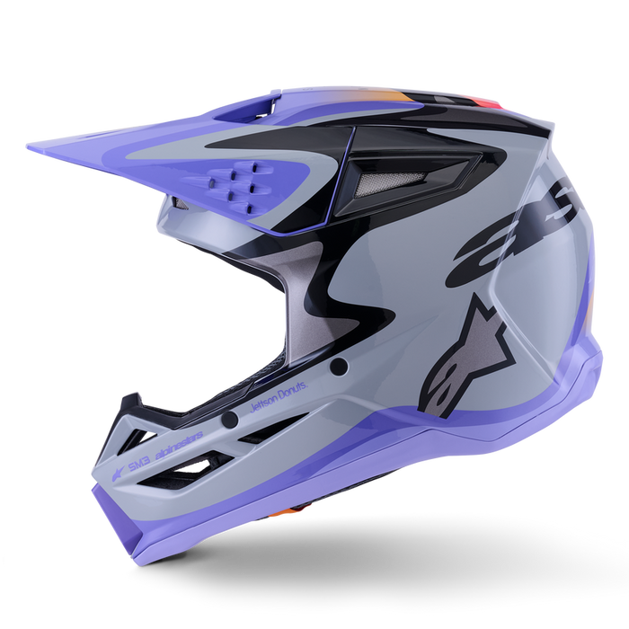 ALPINESTARS SM3 SUPERTECH JETTSON HELMET 2026 in Gray/Purple/Black