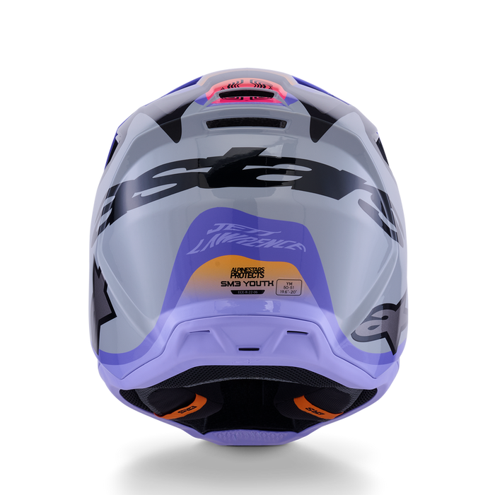 ALPINESTARS SM-3 JETTSON YOUTH HELMET 2026 in Gray/Purple/Black