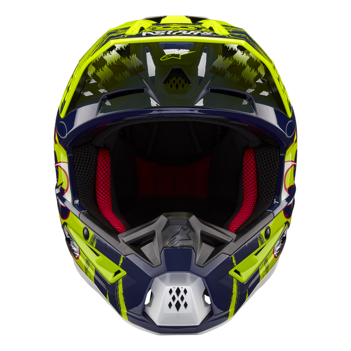 ALPINESTARS SM-5 RASH HELMET 2025 in Night Navy/Fluo Yellow Glossy