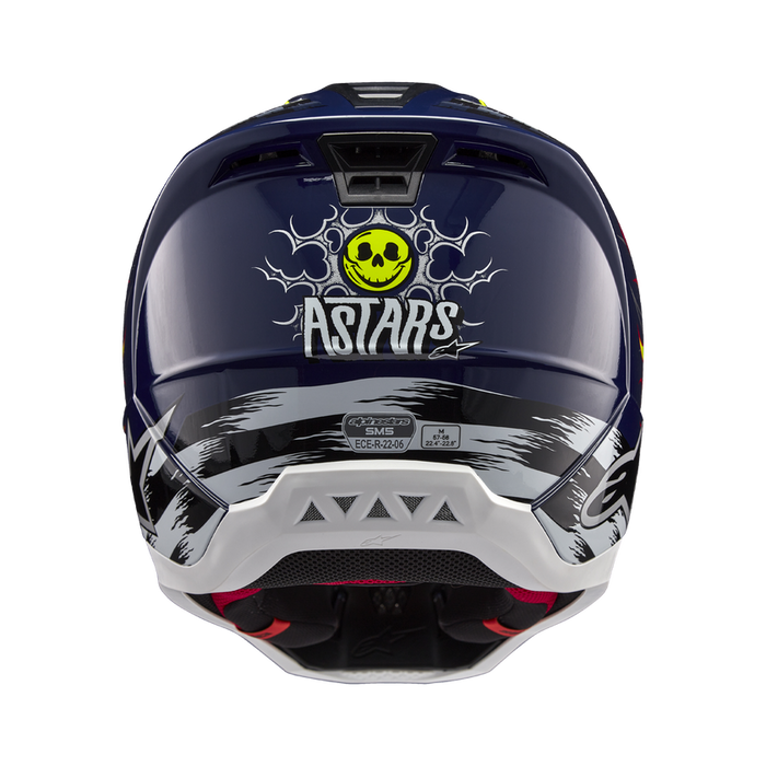 ALPINESTARS SM-5 RASH HELMET 2025 in Night Navy/Fluo Yellow Glossy
